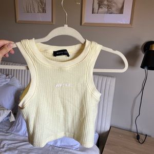 Whitefox ribbed soft yellow tank